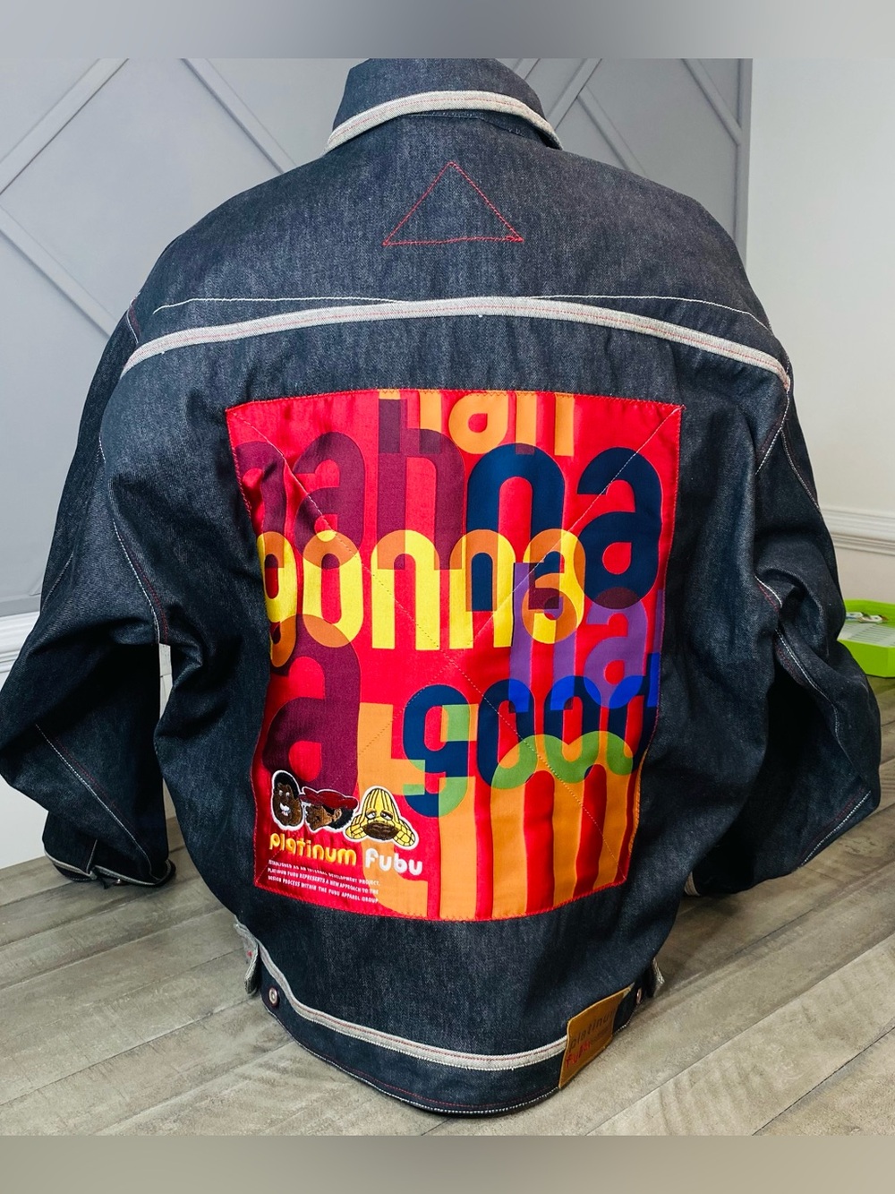 VTG Platinum FUBU Fat Albert Denim Jacket Gonna Be A Good Day Y2K Men’s XXXL